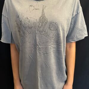 American Eagle Outfitters Blue Graphic Tee